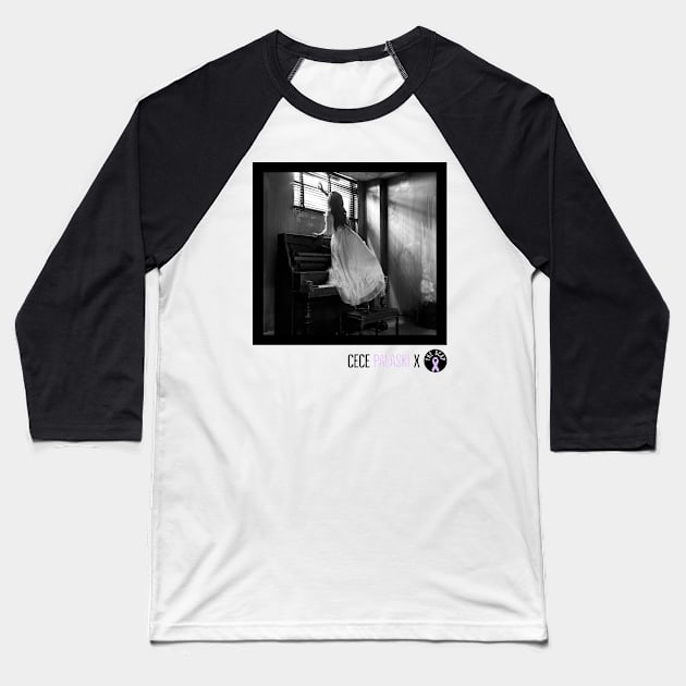 Cece Palaski - Piano - B&W - Dark Baseball T-Shirt by The GCAP Shirts and Merch